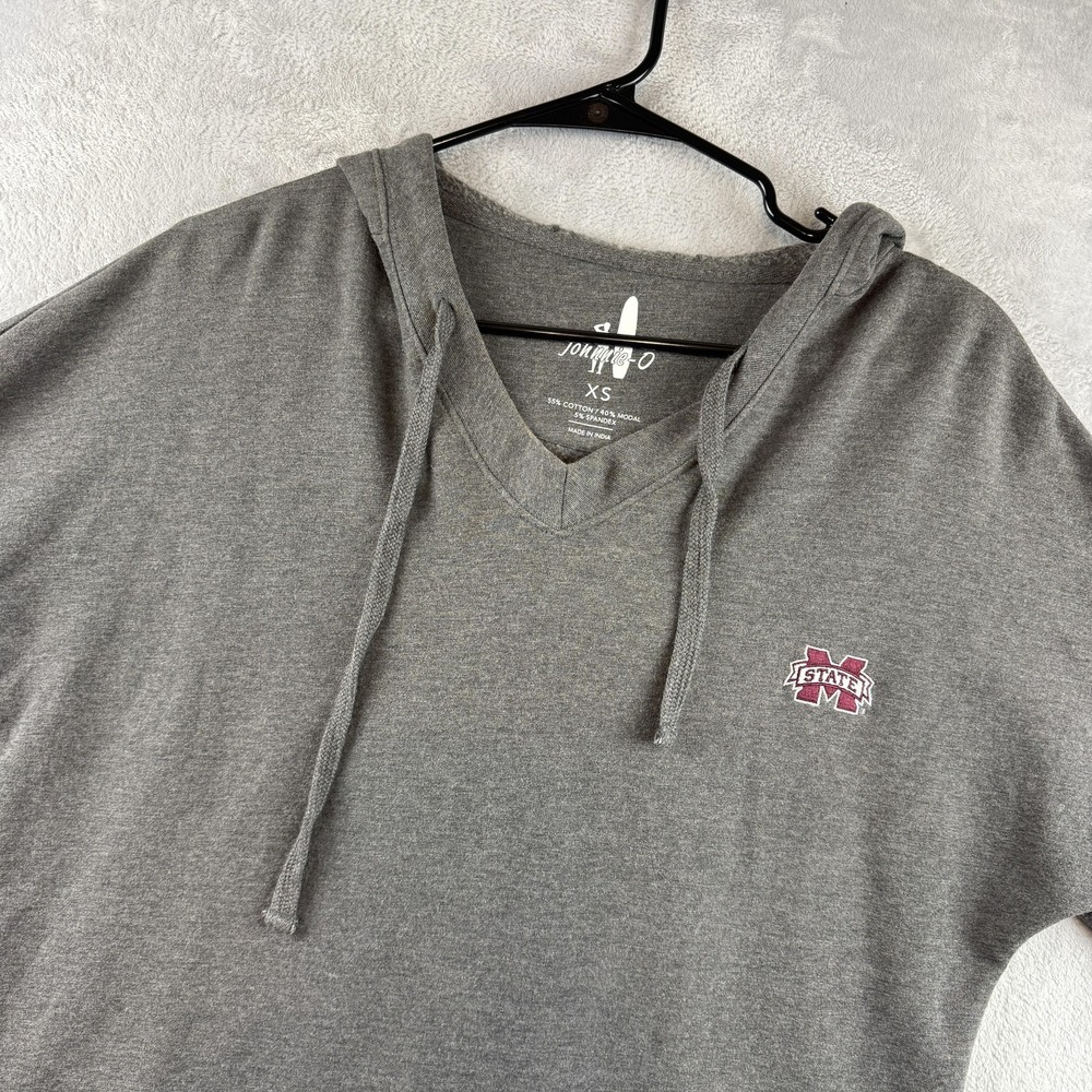 Mississippi State Bulldogs Hoodie Sweatshirt Womens XS Gray Johnnie O College